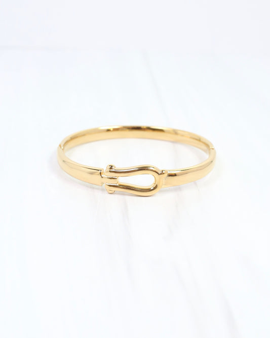 Landram Buckle Bangle WP Gold