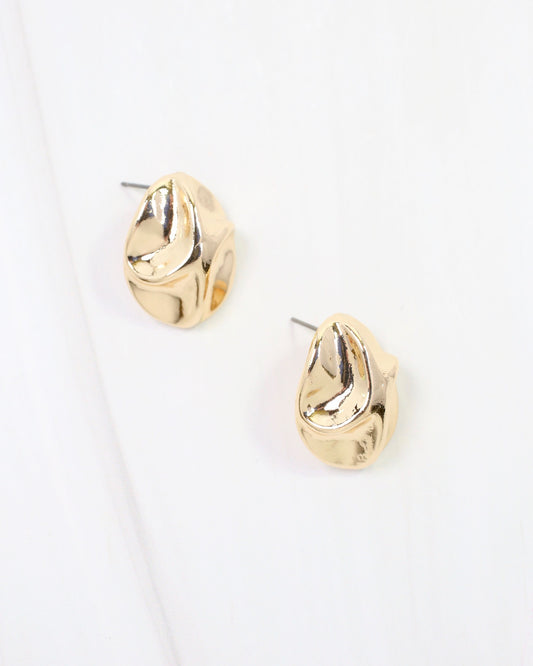 Liverpool Oval Post Earring Gold