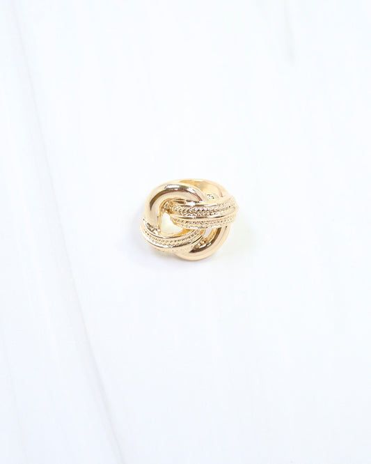 Luna Knot Scarf Slide Gold