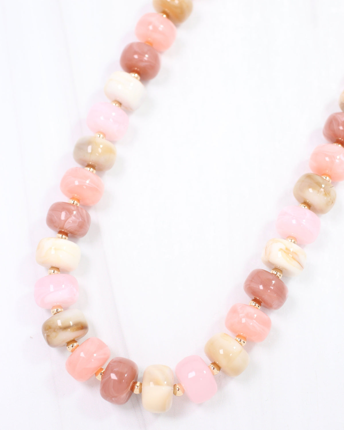 Tanner Beaded Necklace Pink Multi