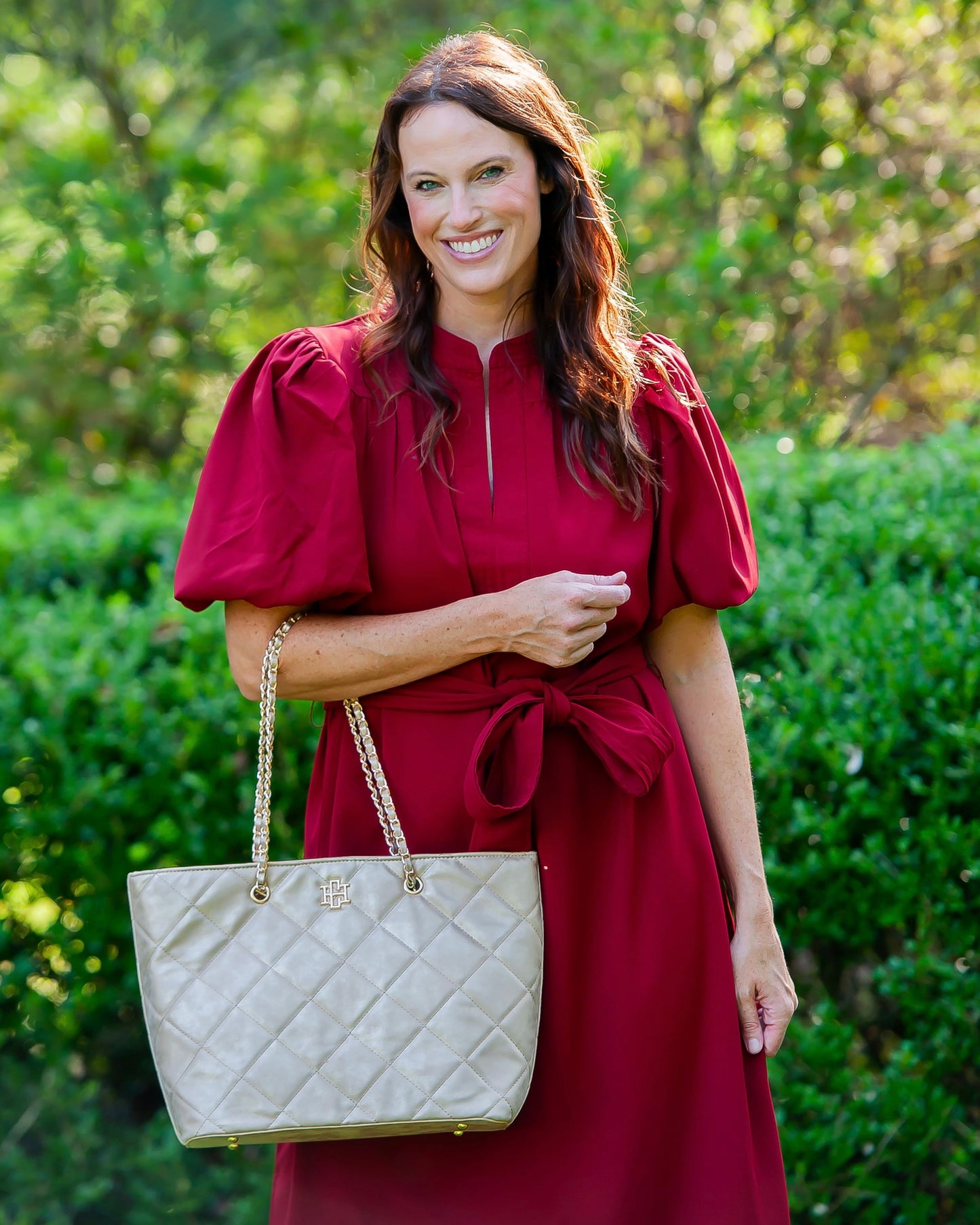 Quentin Quilted Tote Gold Shimmer LD