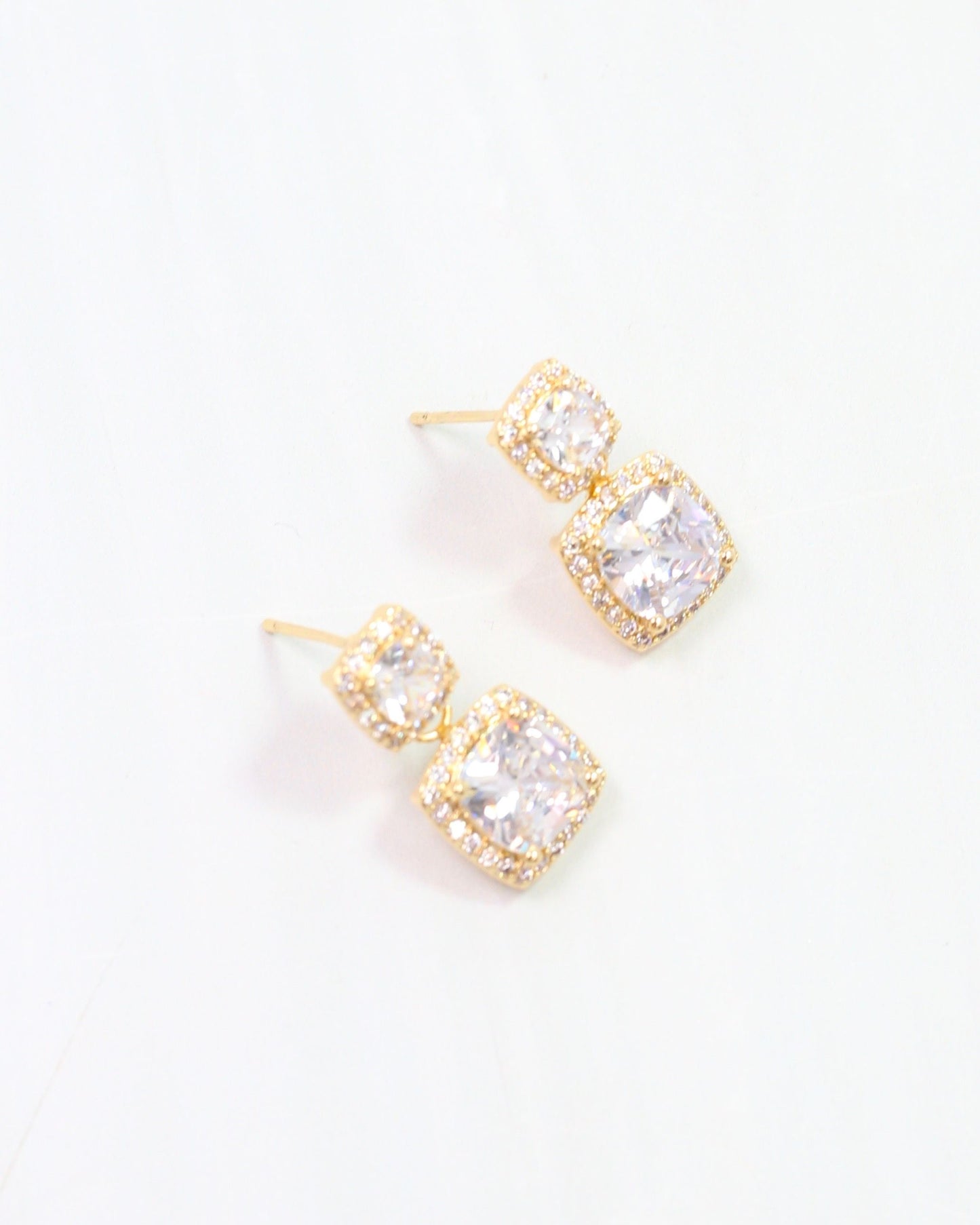 Katherine CZ Drop Earring Gold