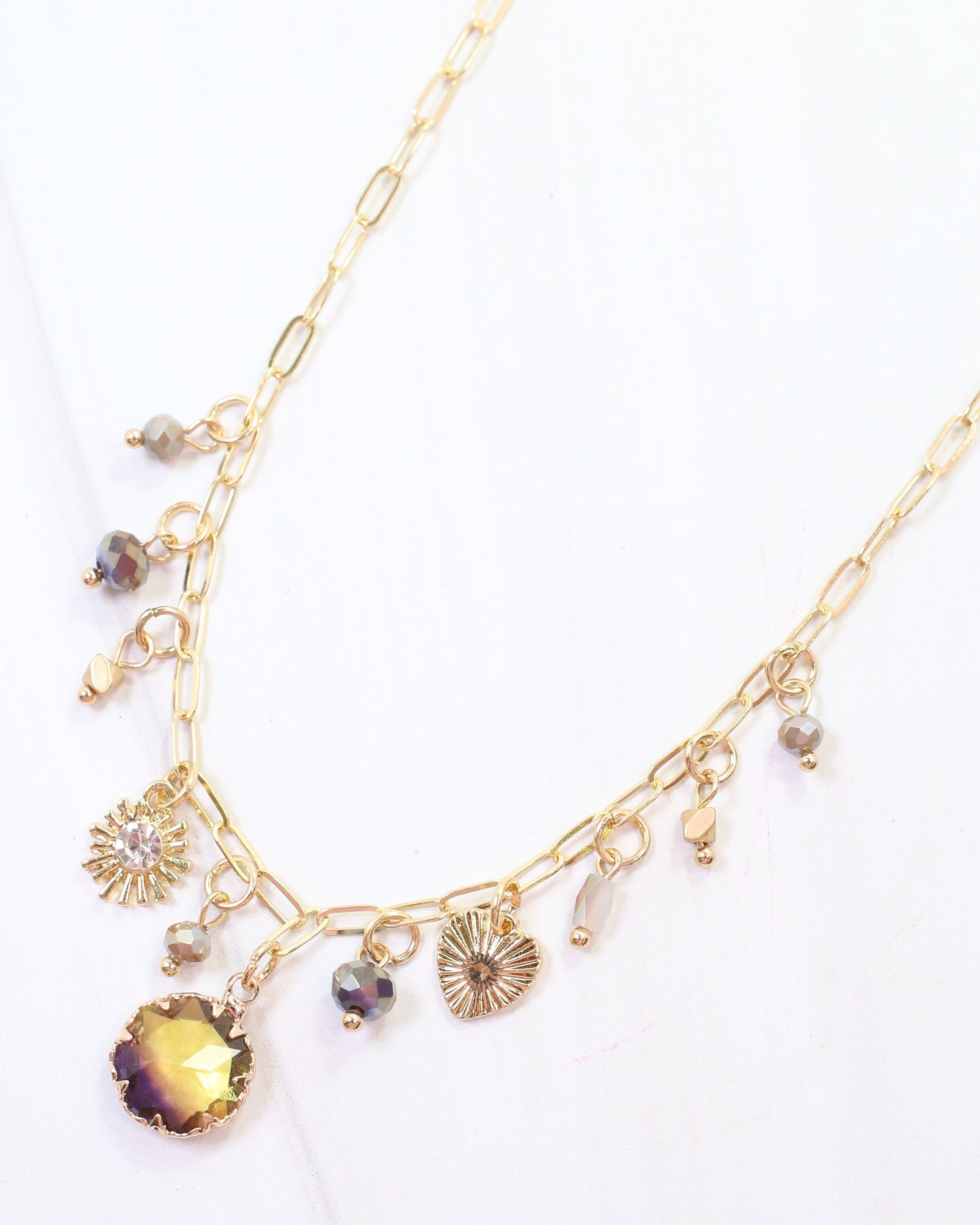 Brooklyn Charm Necklace Topaz