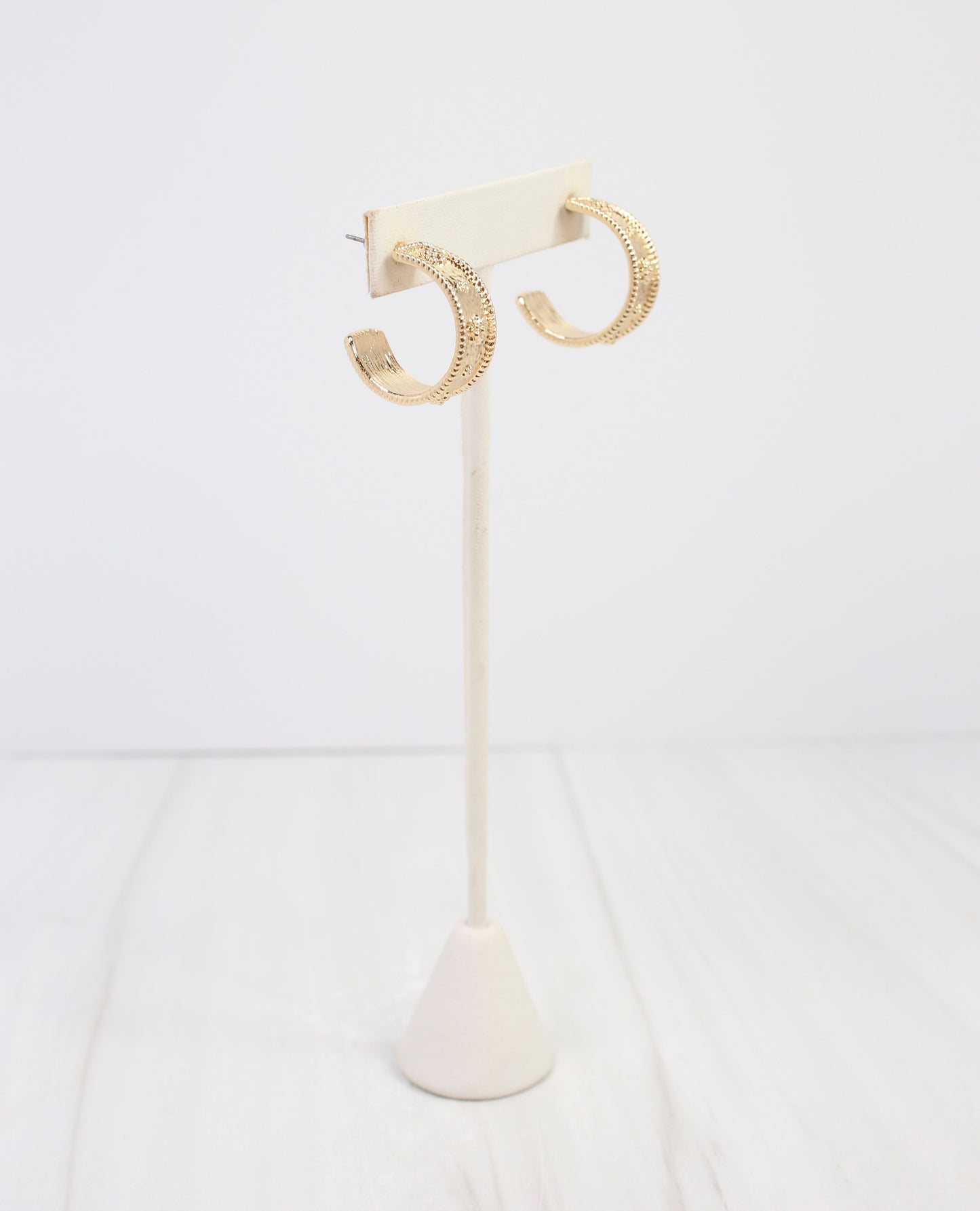 Canton Textured Hoop Earring Gold