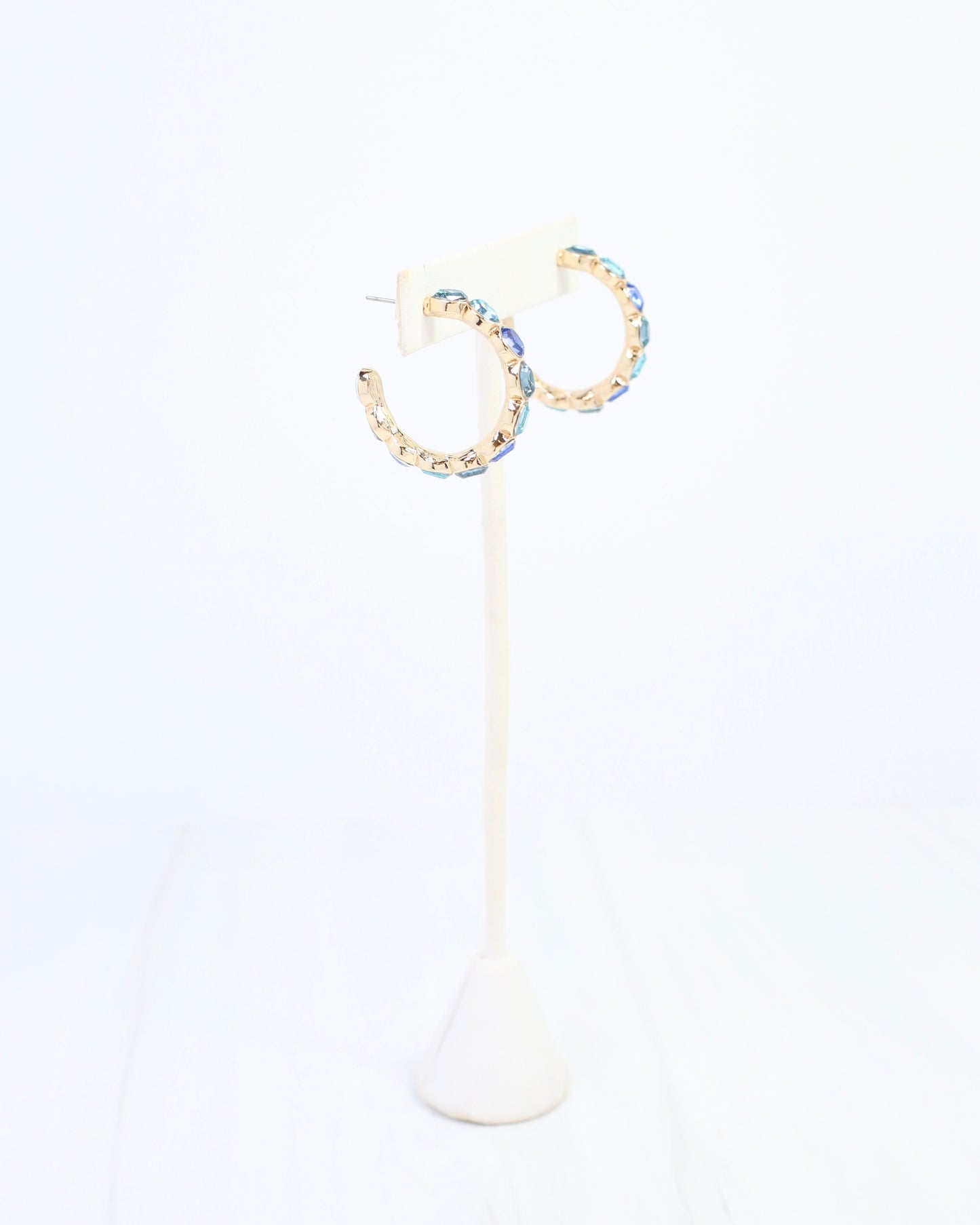 Karter Jeweled Hoop Earring Blue Multi