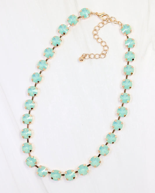 Radcliffe Rhinestone Necklace Mint Opal