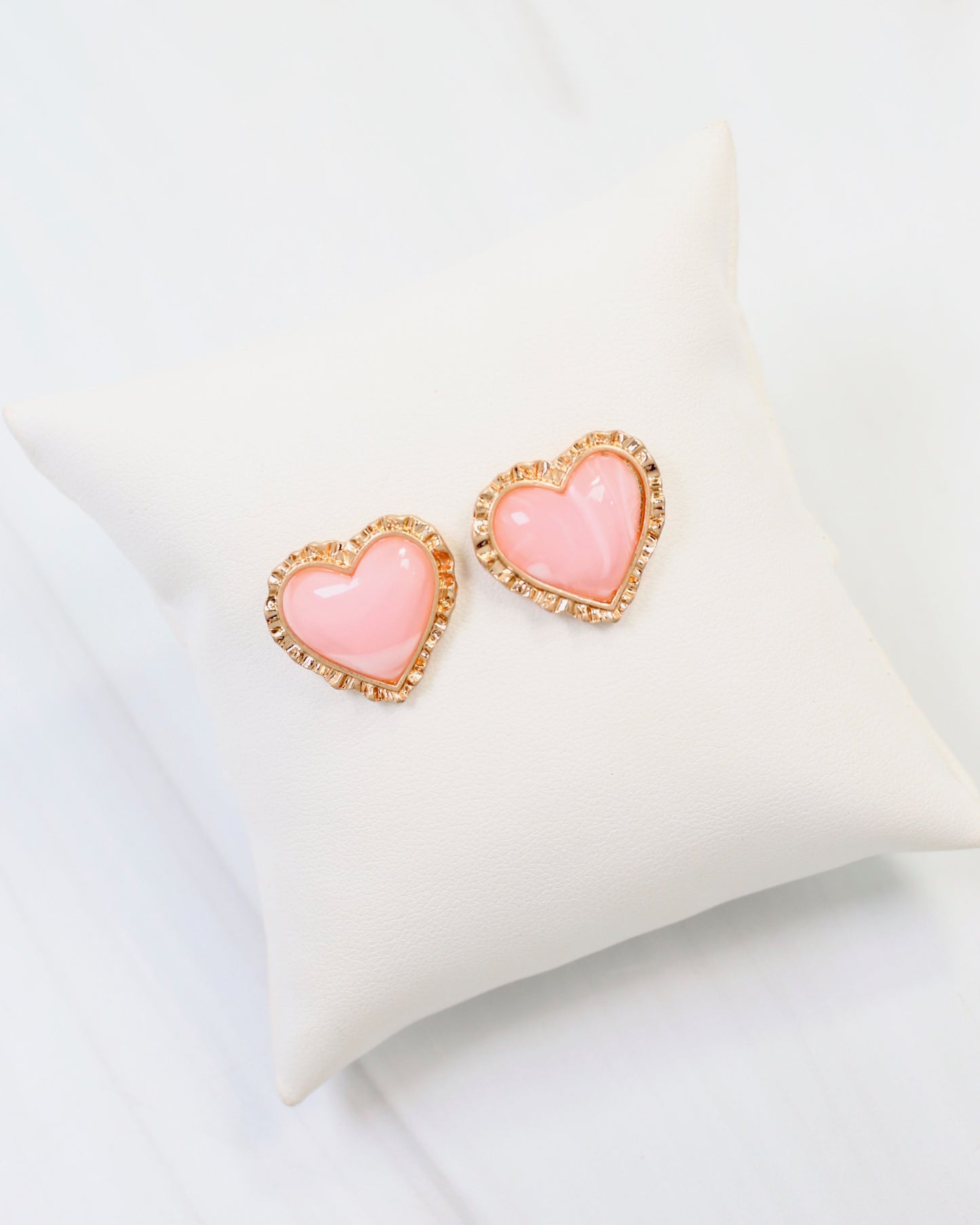 Maryville Heart Stud Earring Light Pink