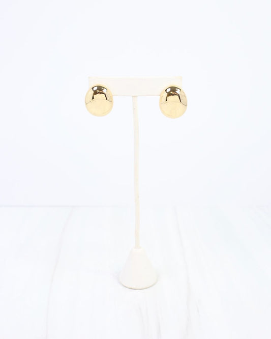 Pascagoula Oval Stud Earring Gold