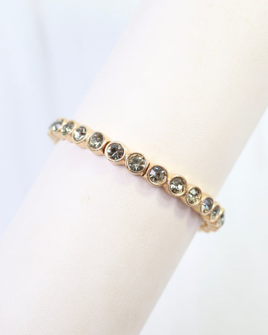 Castile Crystal Stretch Bracelet Black Diamond