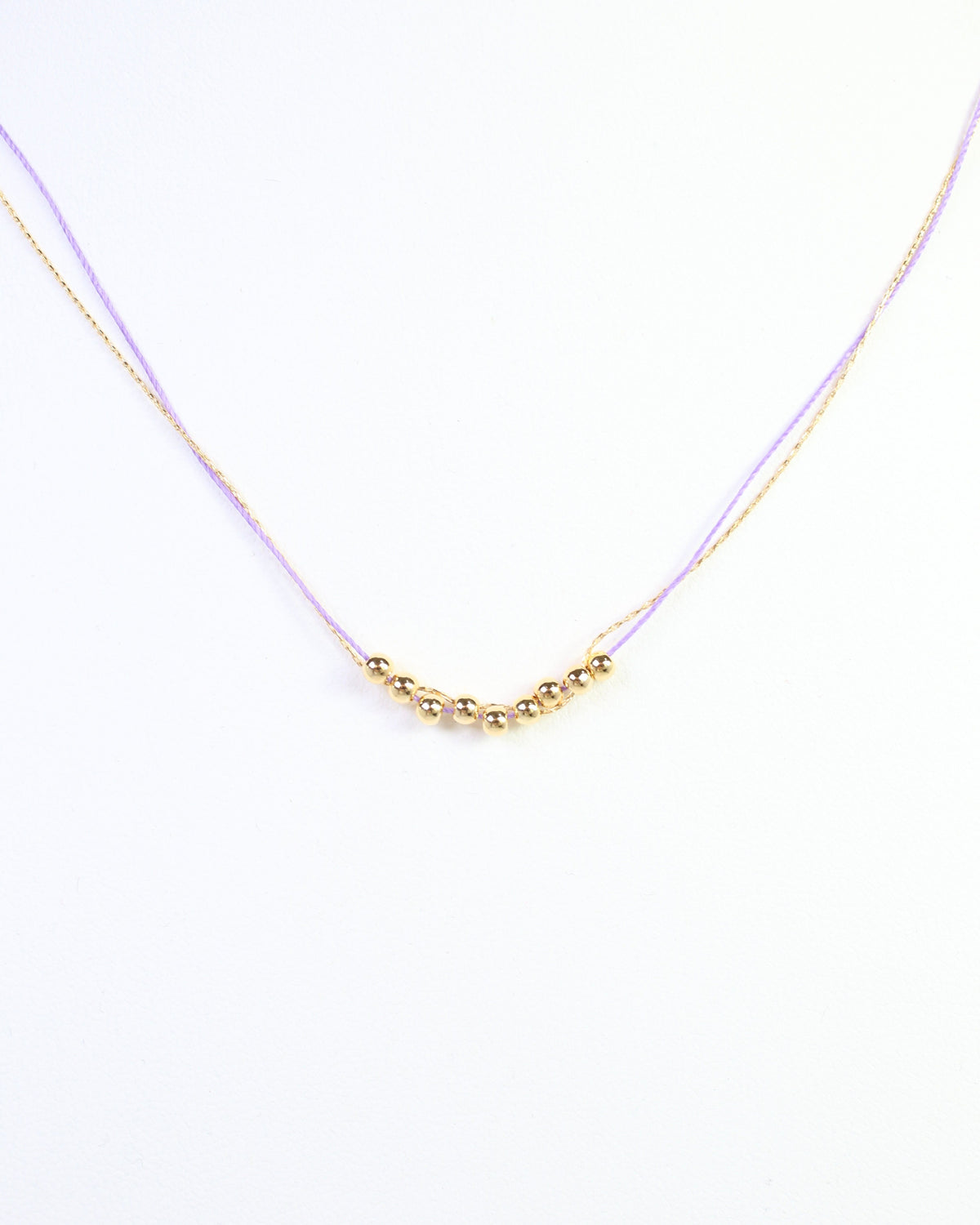 Odette Mini Cord Necklace Purple