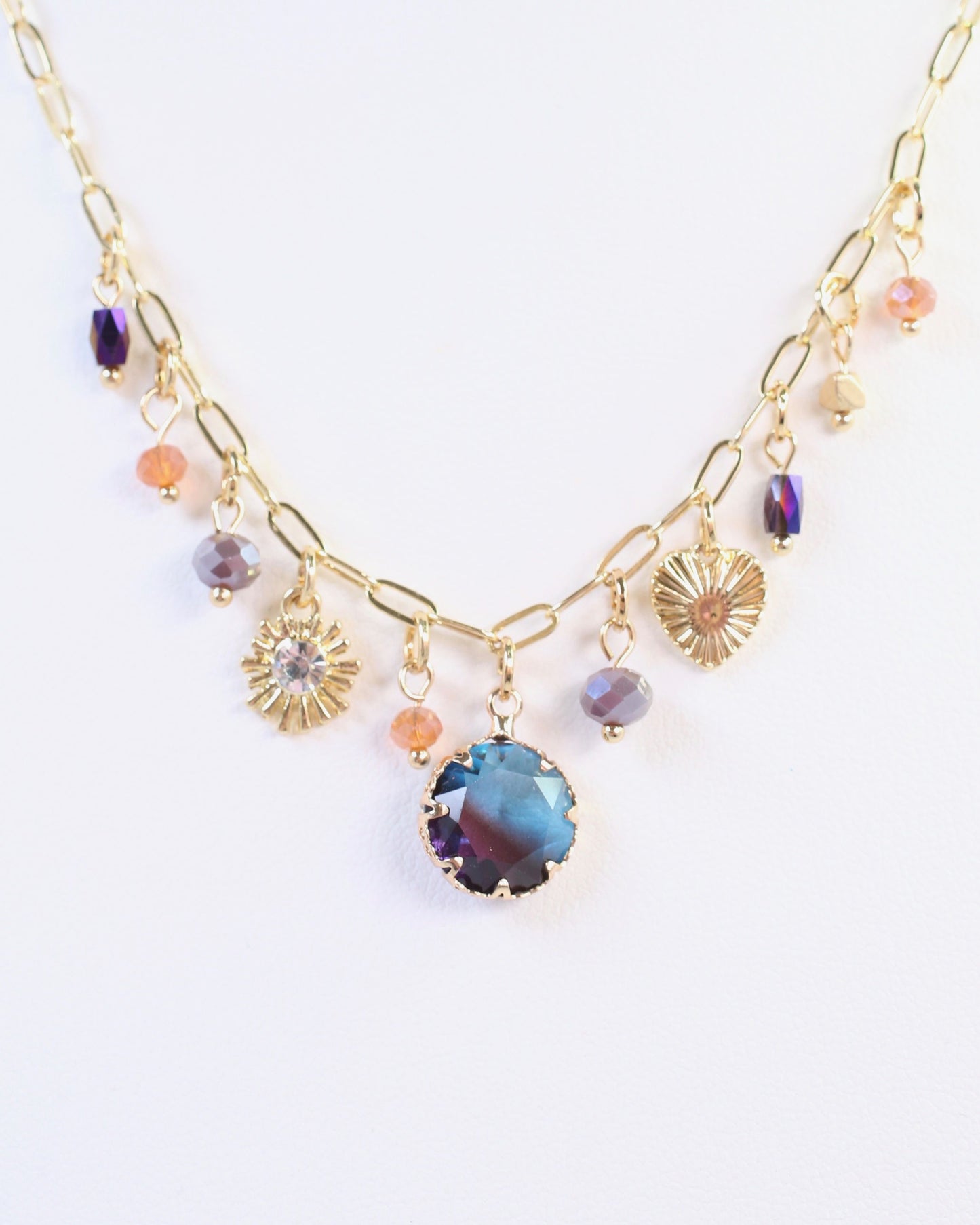 Brooklyn Charm Necklace Amethyst
