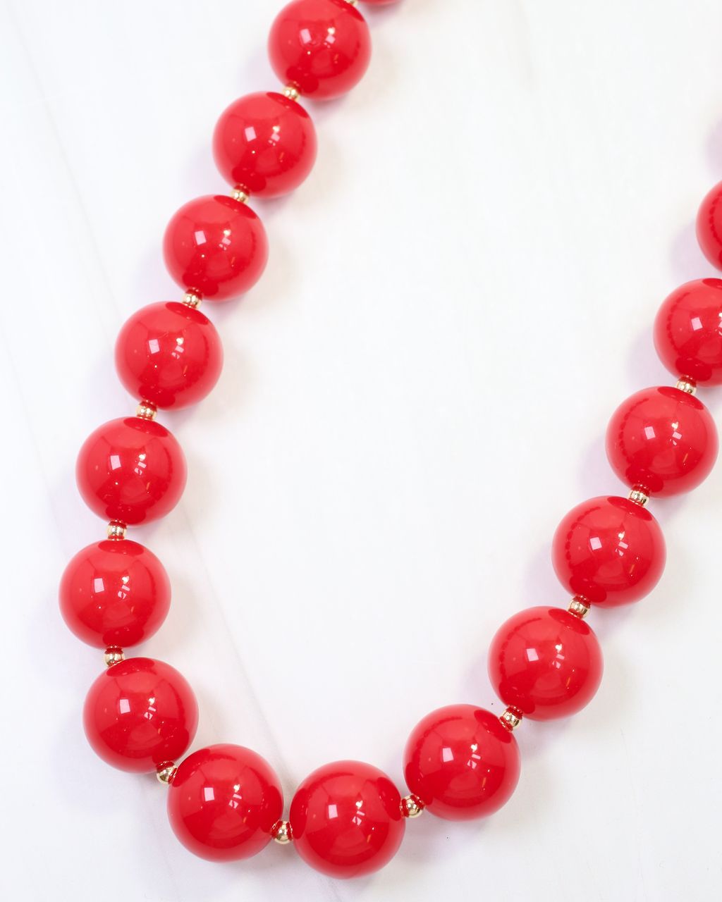 Megan Beaded Necklace Red