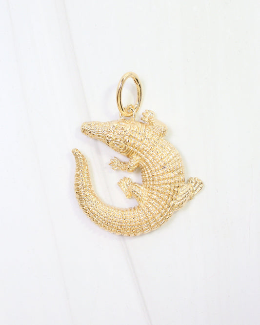 Chelsey Charm Alligator Gold