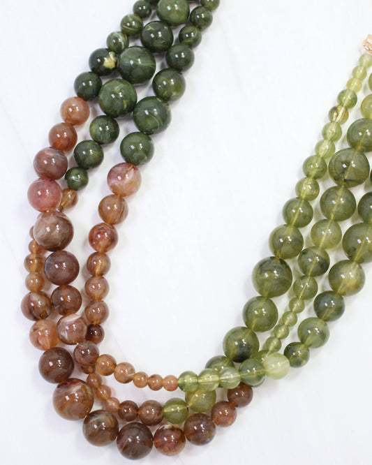 Alexander Beaded Necklace Olive Multi