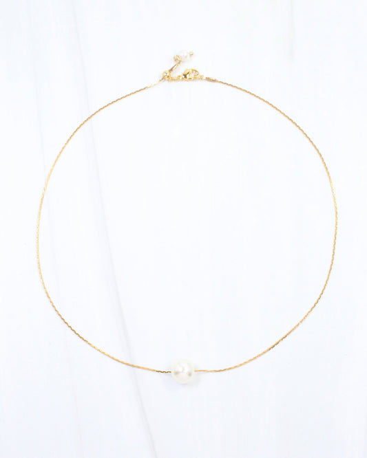 Nora Dainty Pearl Necklace WP Gold
