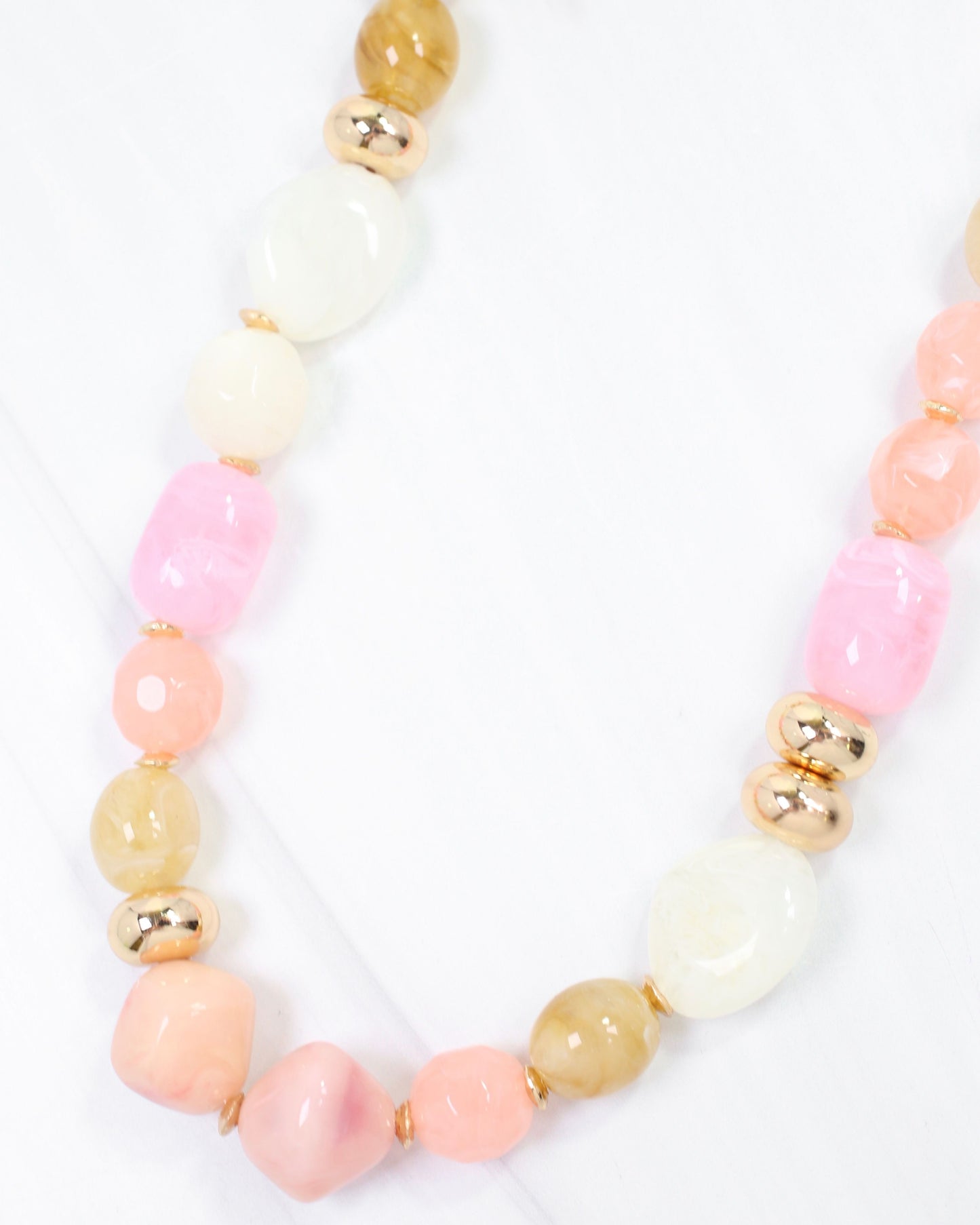 Ambridge Stone Beaded Necklace Pink Multi