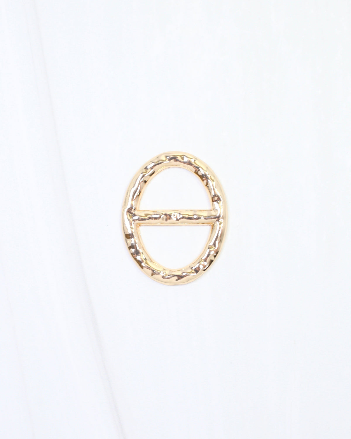 Ripley Oval Textured with Bar Scarf Slide Gold