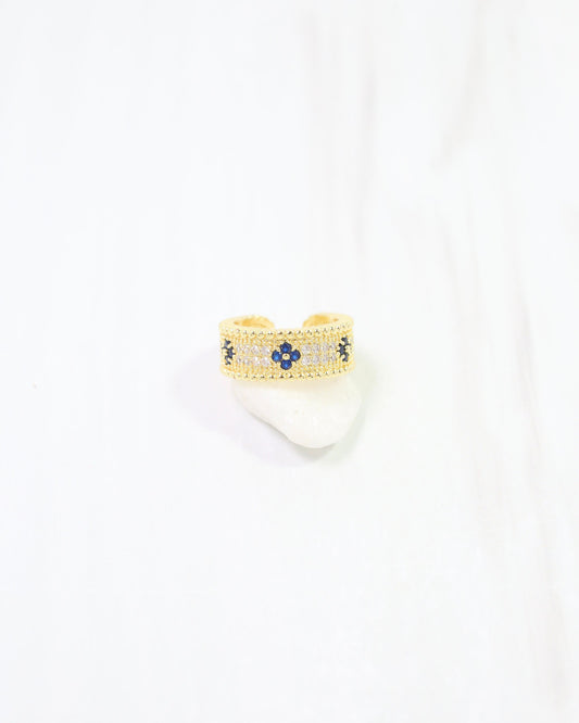 Nina Clover CZ Ring Gold