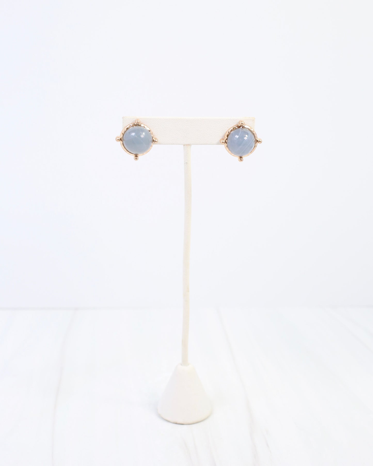 Florissant Round Post Earring Dusty Blue