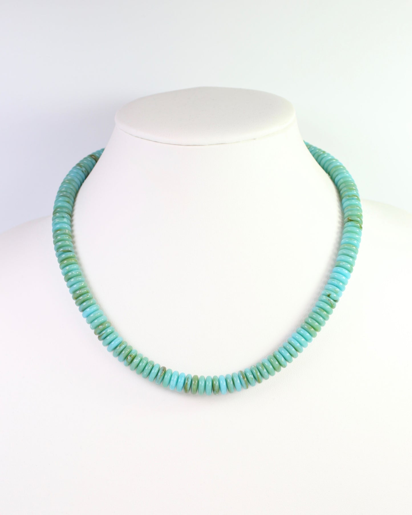 Cedar Falls Beaded Disc Necklace Turquoise