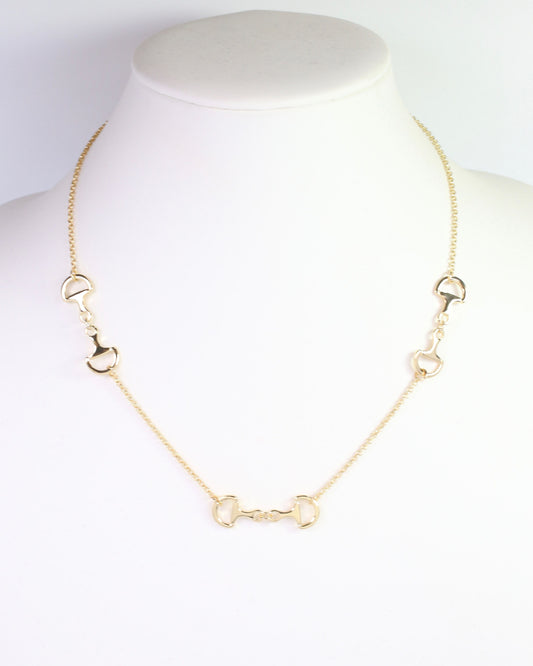 Thoroughbred Horsebit Necklace Gold