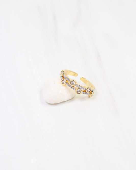 Malden CZ Pave Ring Gold