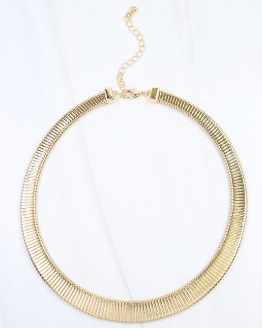 Monroe Herringbone Necklace Gold