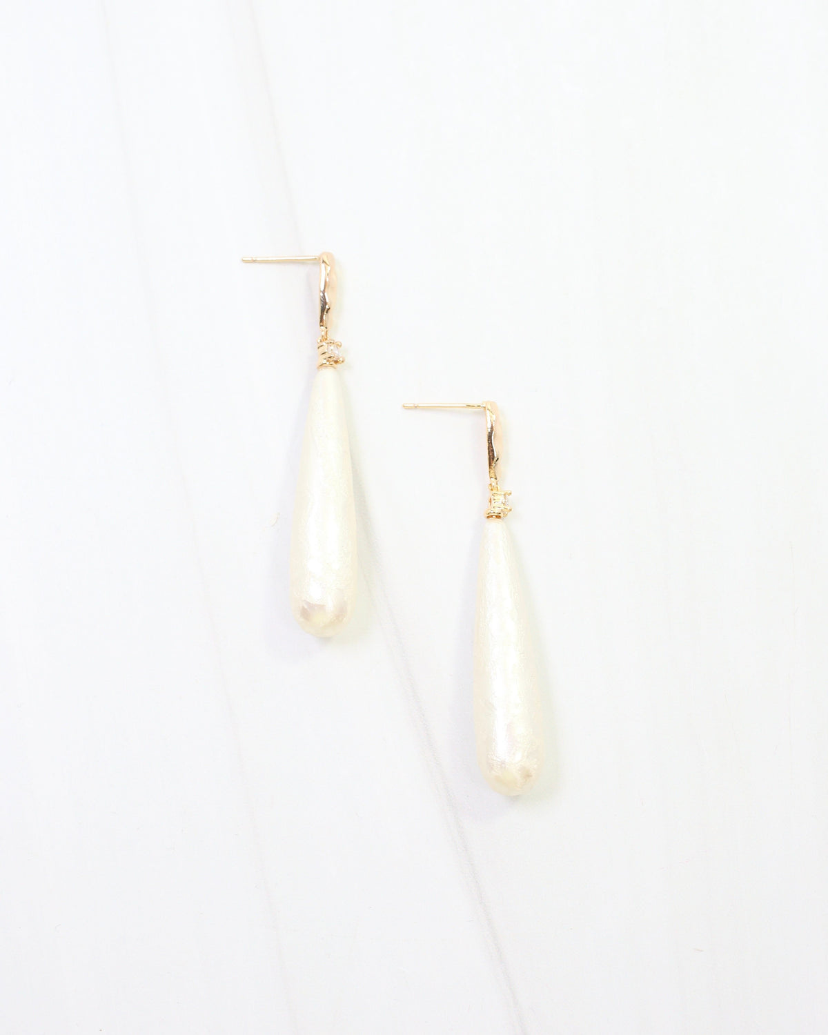 Nala Paper Pearl Drop Earring WR Gold