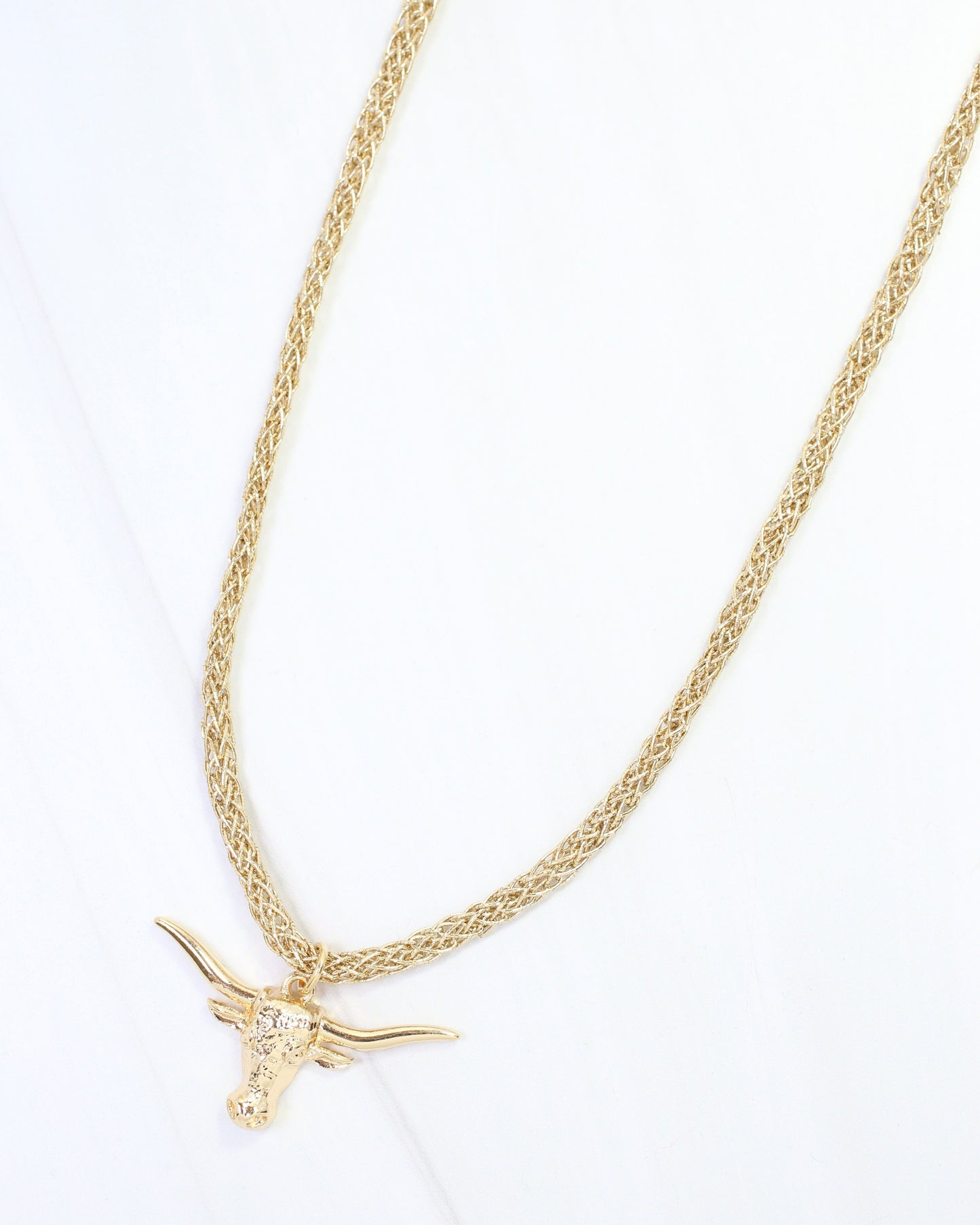 Corie Cord Necklace Bull Gold