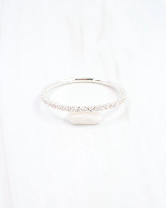 Jordie CZ Bangle Bracelet WR Gold