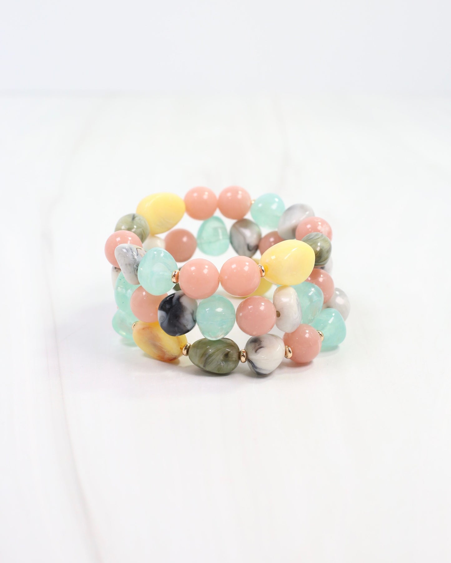 Rockville Beaded Bracelet Set Light Multi