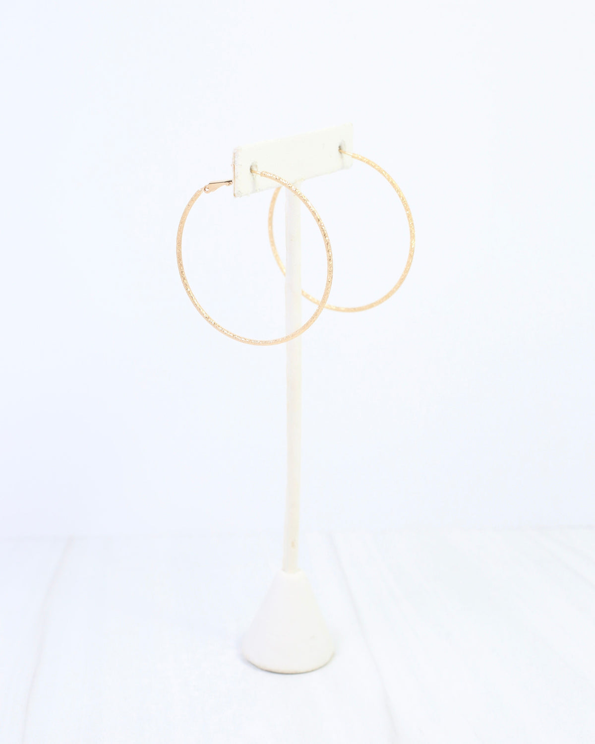 Litzy Textured Hoop Earring WR Gold