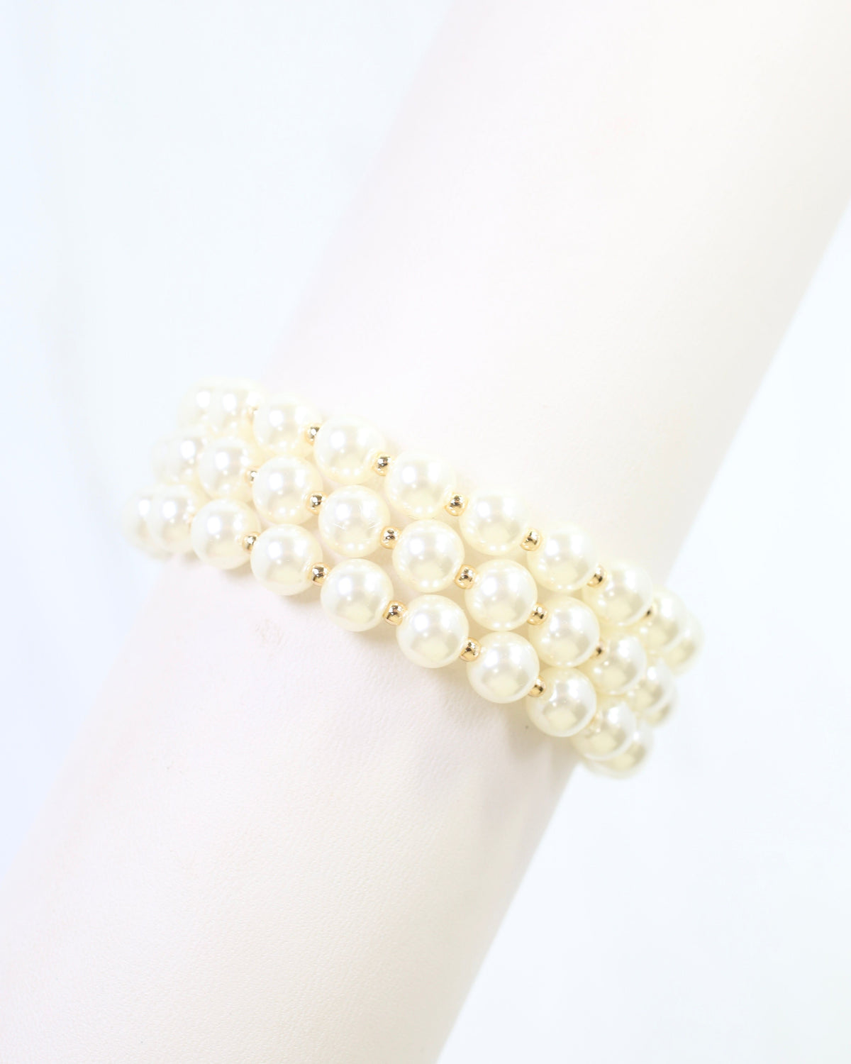 Bardsdale Stretch Pearl Bracelet Set Gold