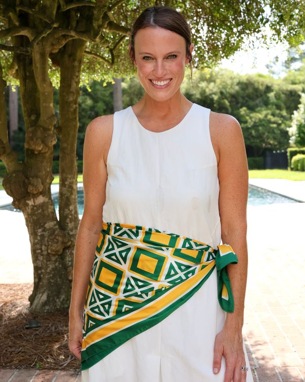 Barrett Tile Scarf Large Green Gold