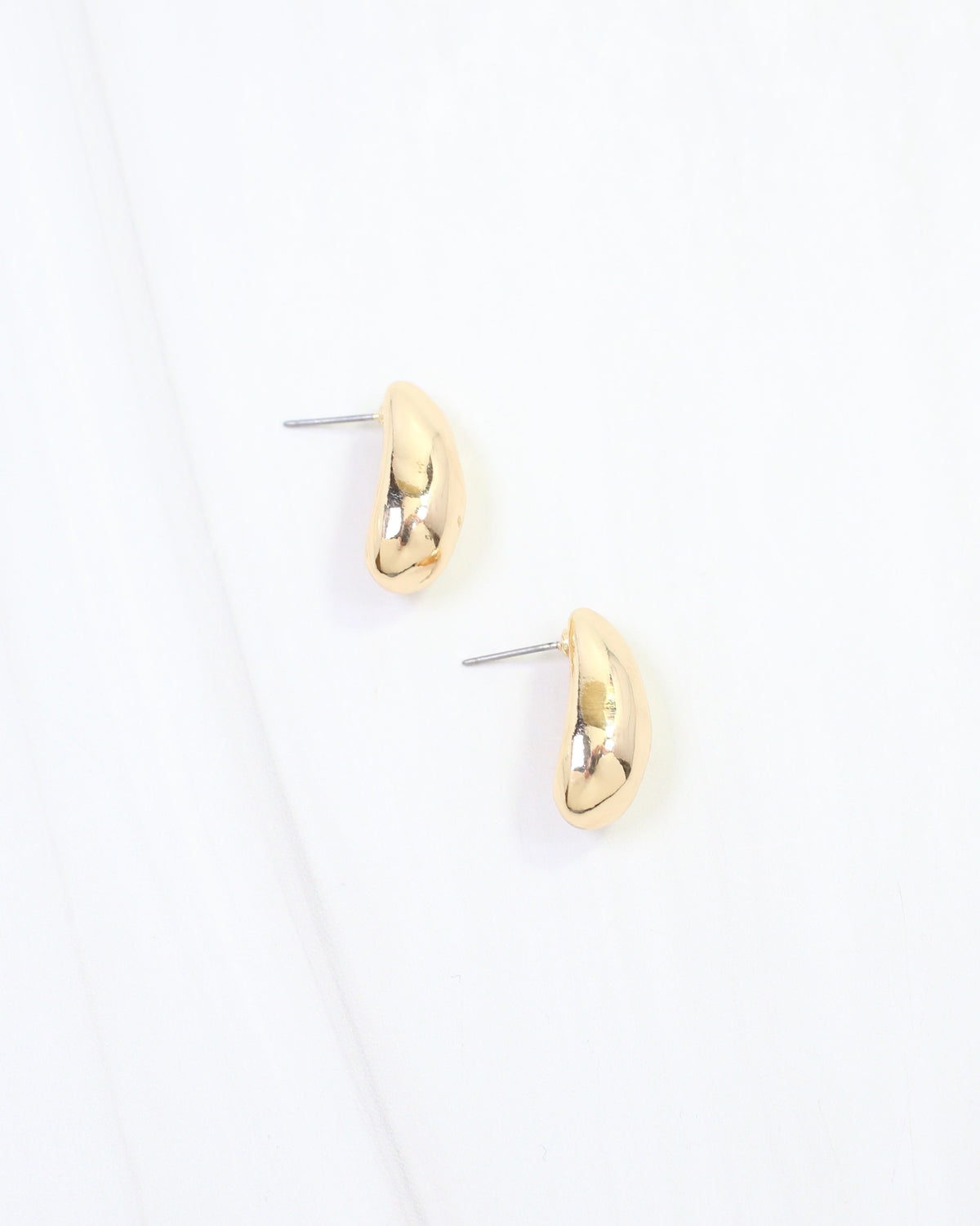 Lacey Oval Post Earring Gold