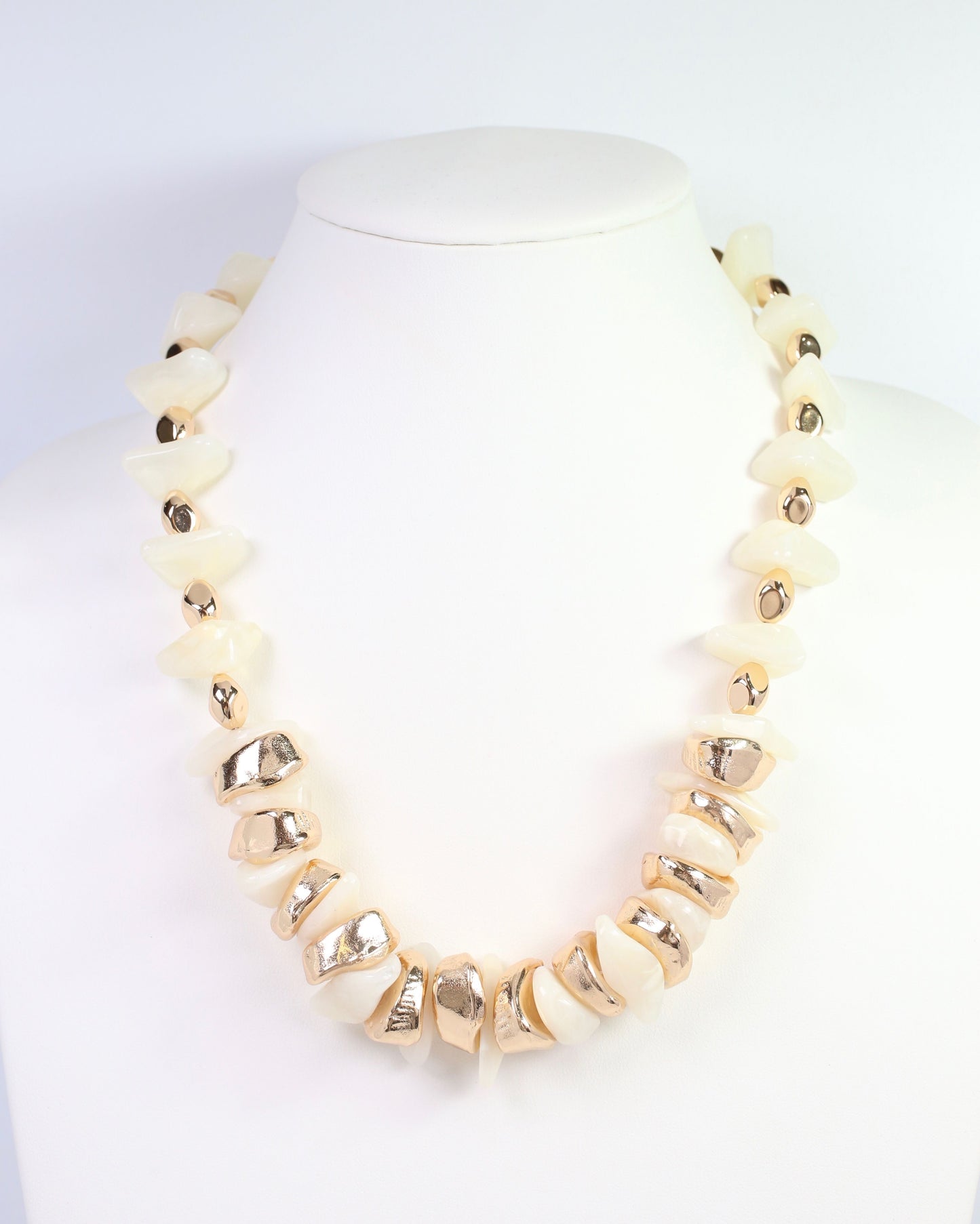 Aelia Beaded Necklace Ivory