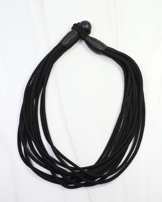Cranston Cord Necklace Black