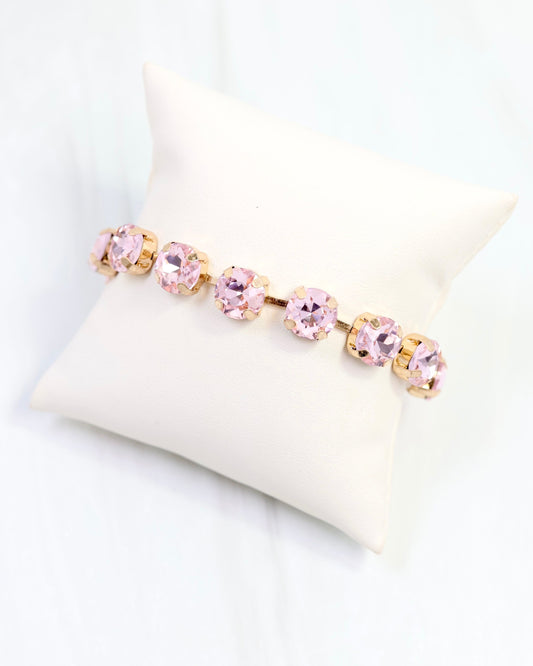 Andi Rhinestone Bracelet Pink