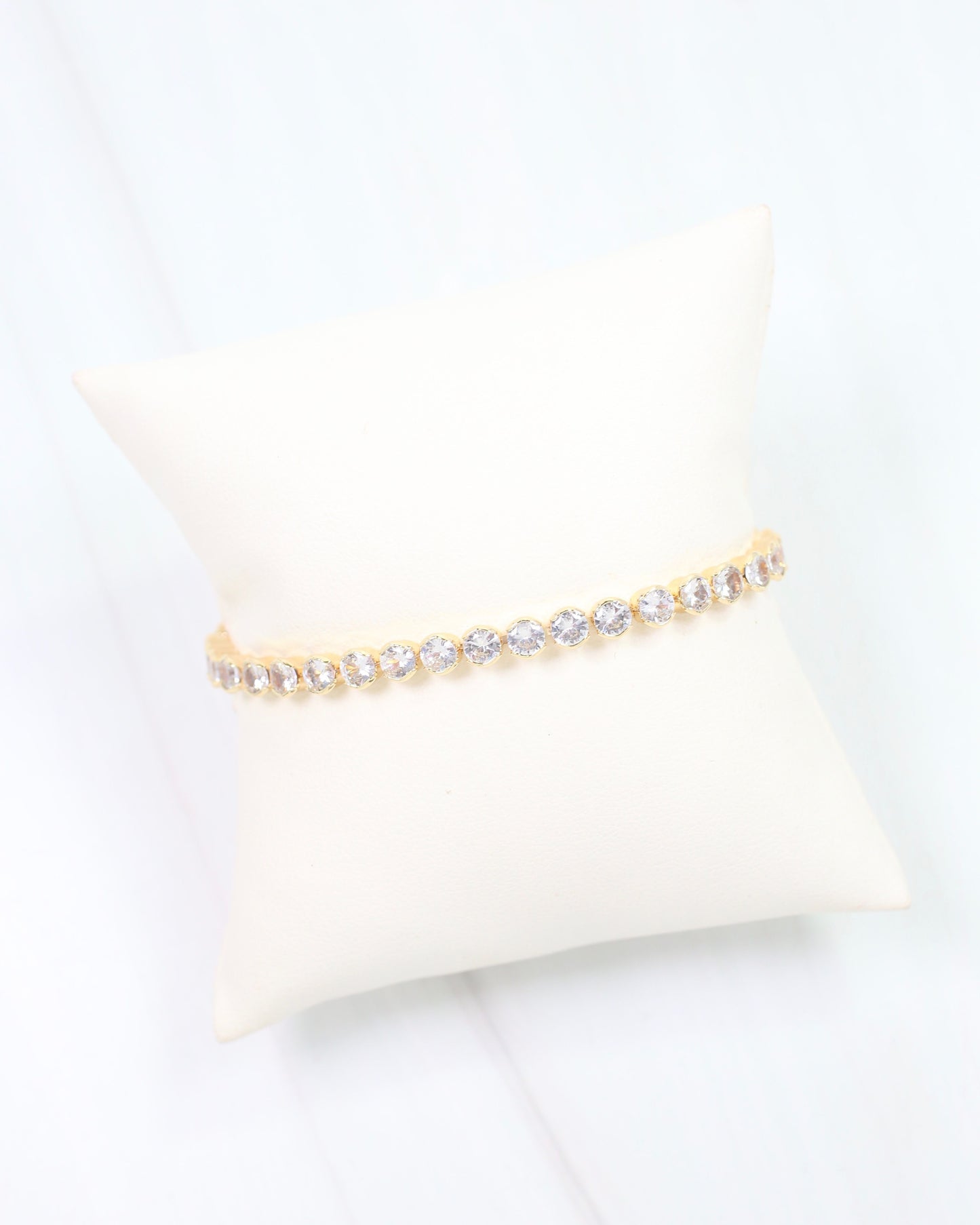 Pinsky CZ Tennis Bracelet Gold