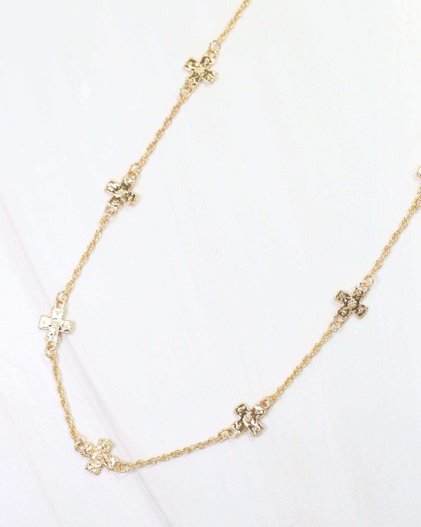 Caldwell Cross Necklace Gold