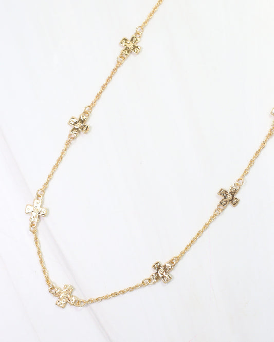 Caldwell Cross Necklace Gold