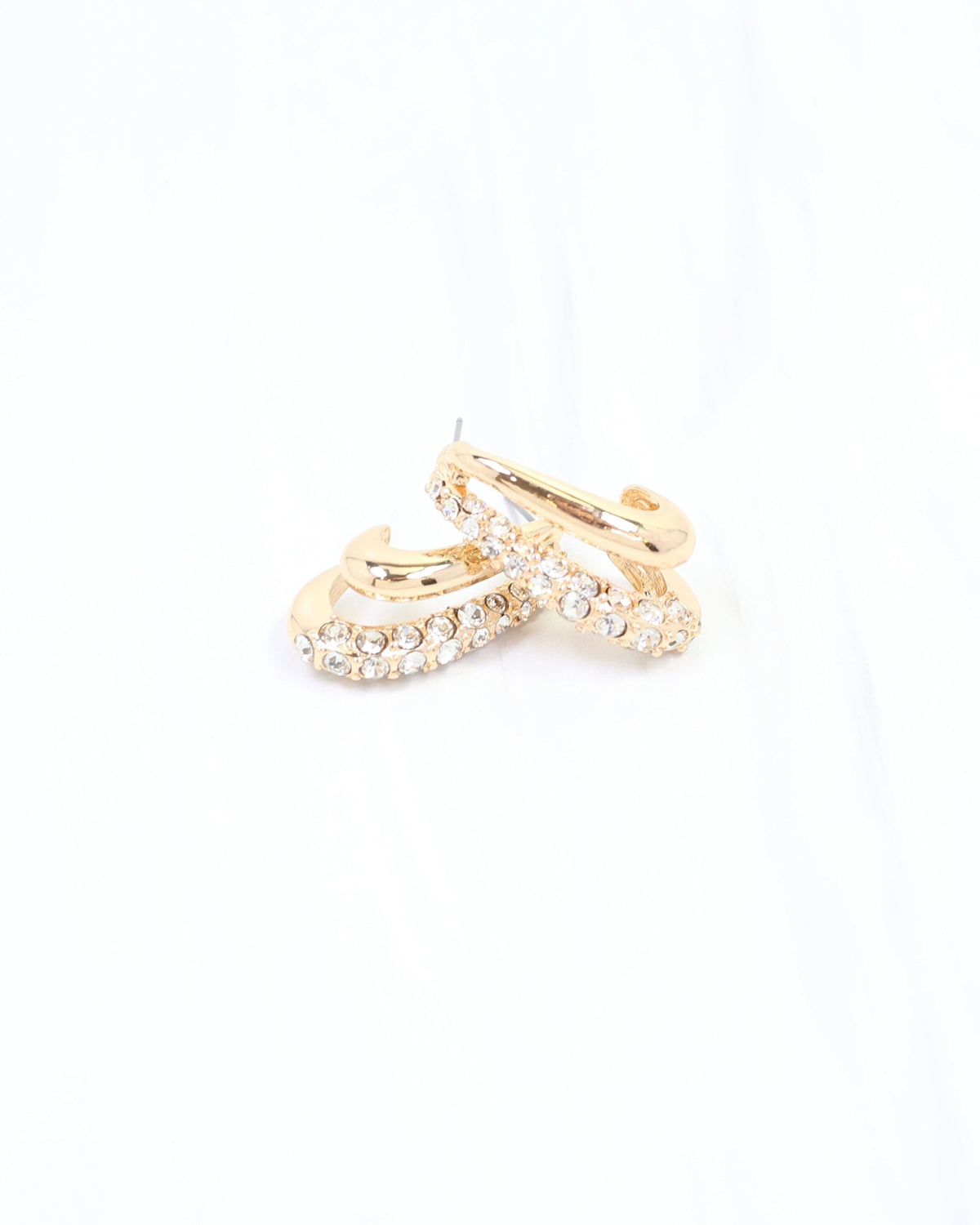 Louisa CZ Hoop Earring Gold
