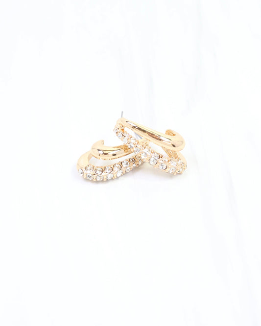 Louisa CZ Hoop Earring Gold