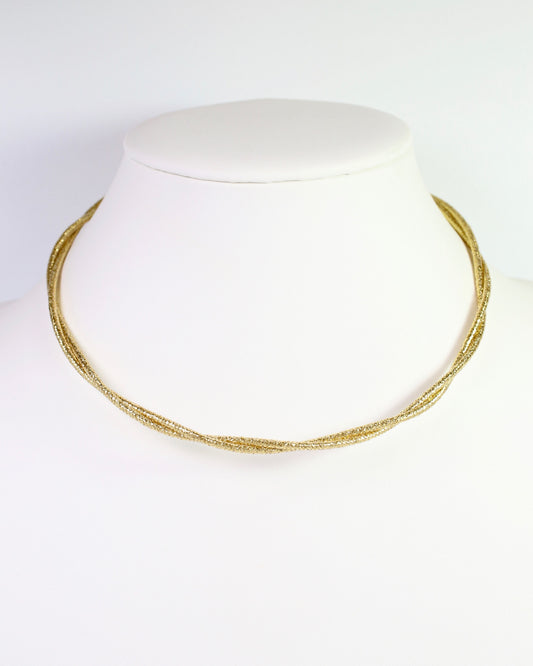 Dakota Magnetic Cord Necklace Gold