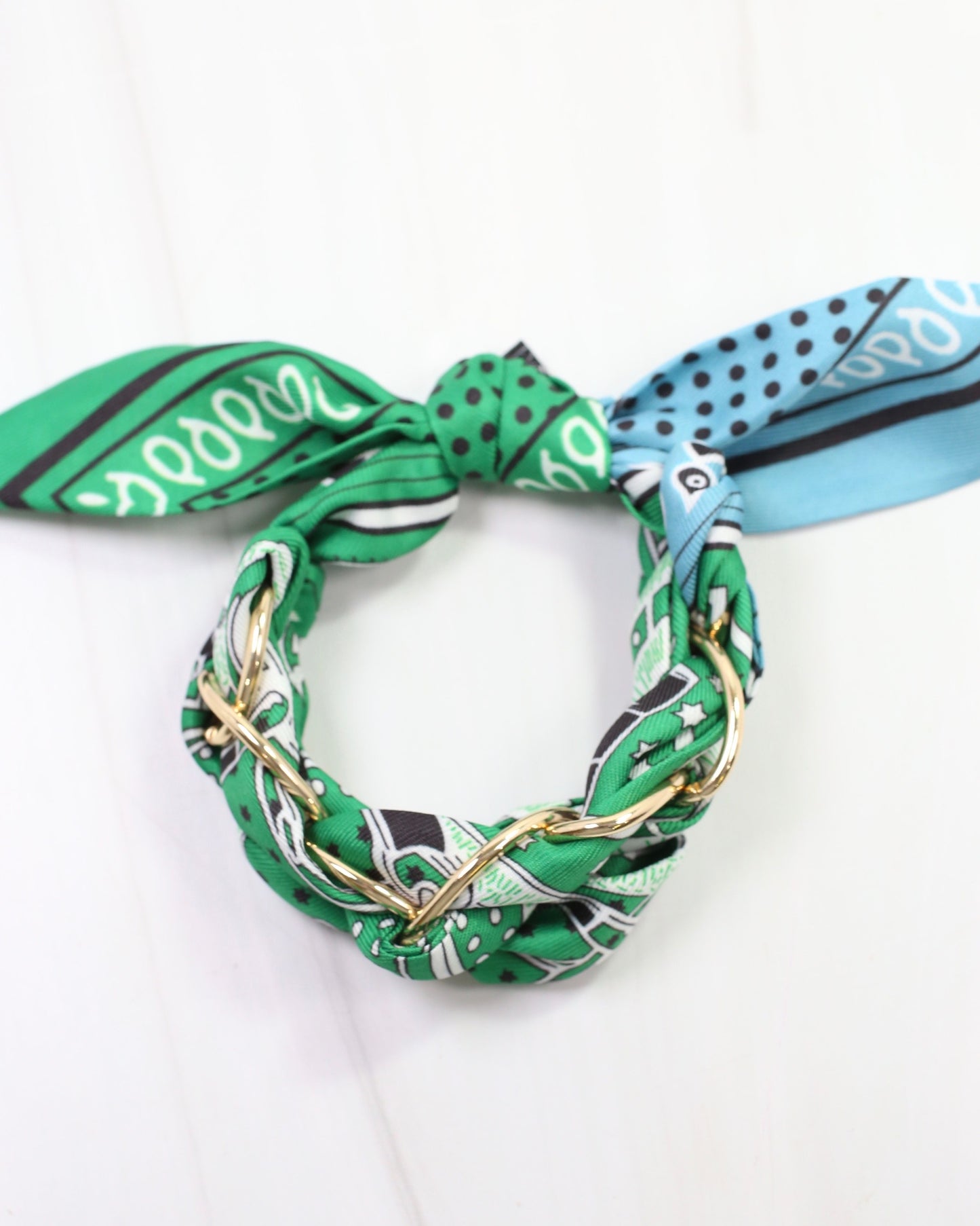 Fontana Chain Scarf Bracelet Green