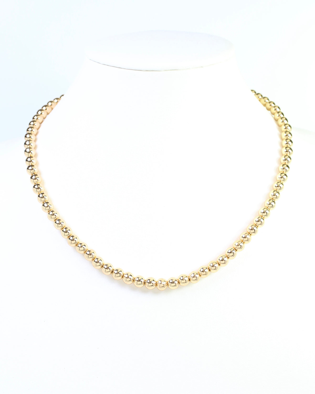 Bimini 7mm Bead Necklace Gold