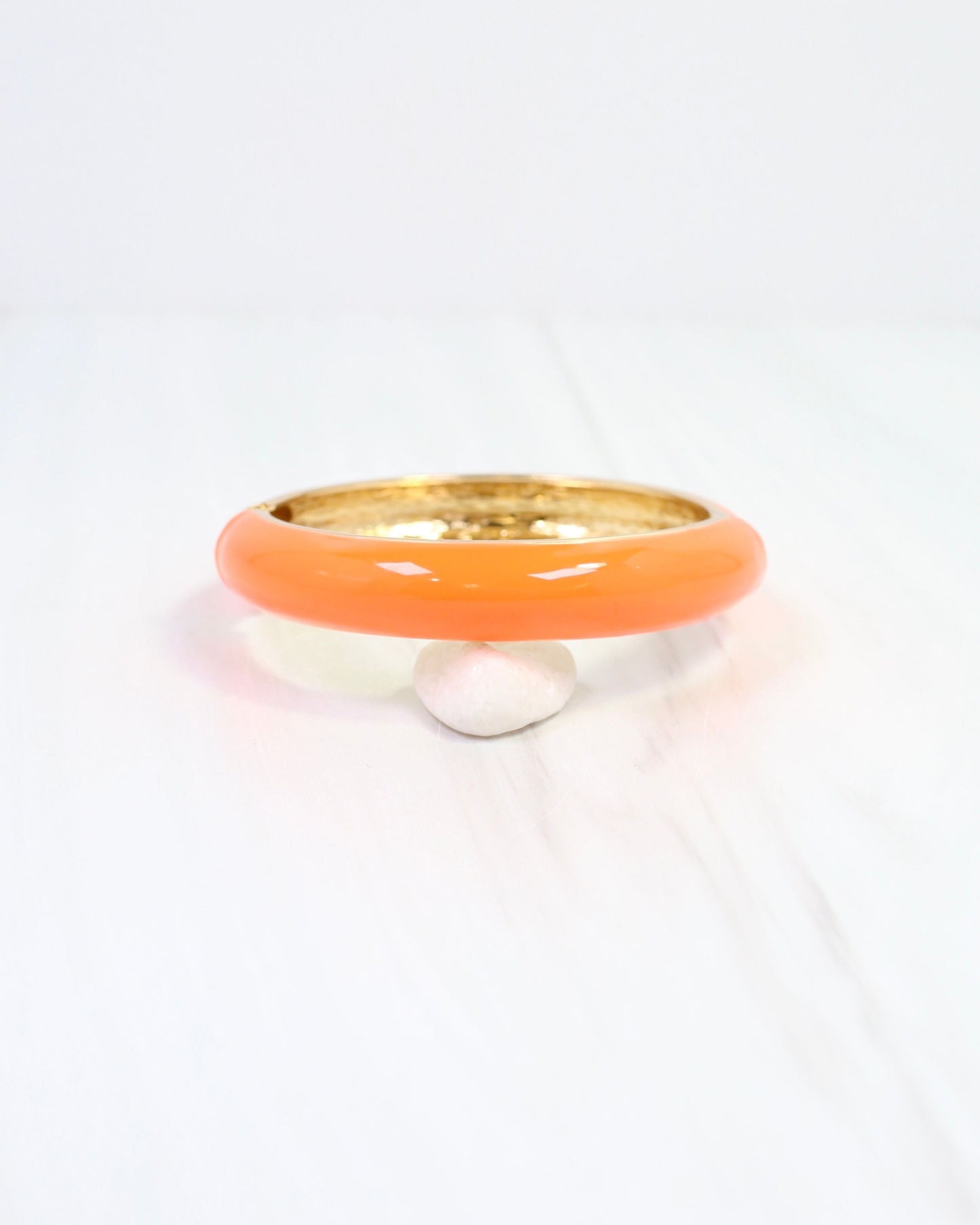 Jana Hinged Bangle Bracelet Orange