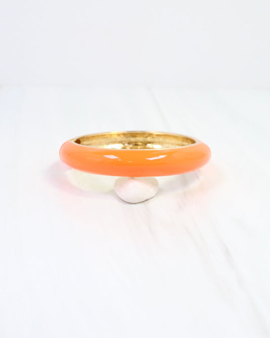 Jana Hinged Bangle Bracelet Orange