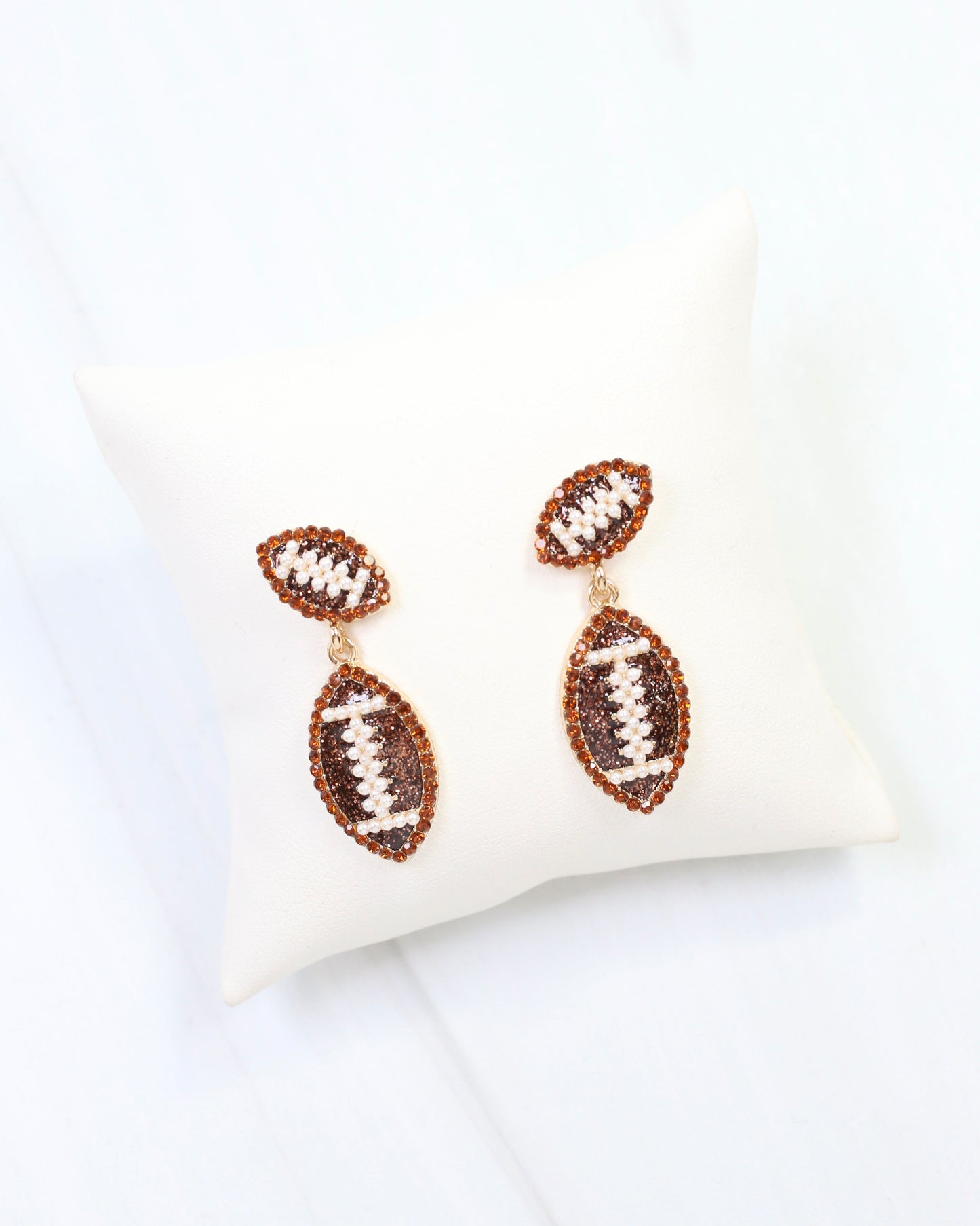 Fuller Football Earring Brown