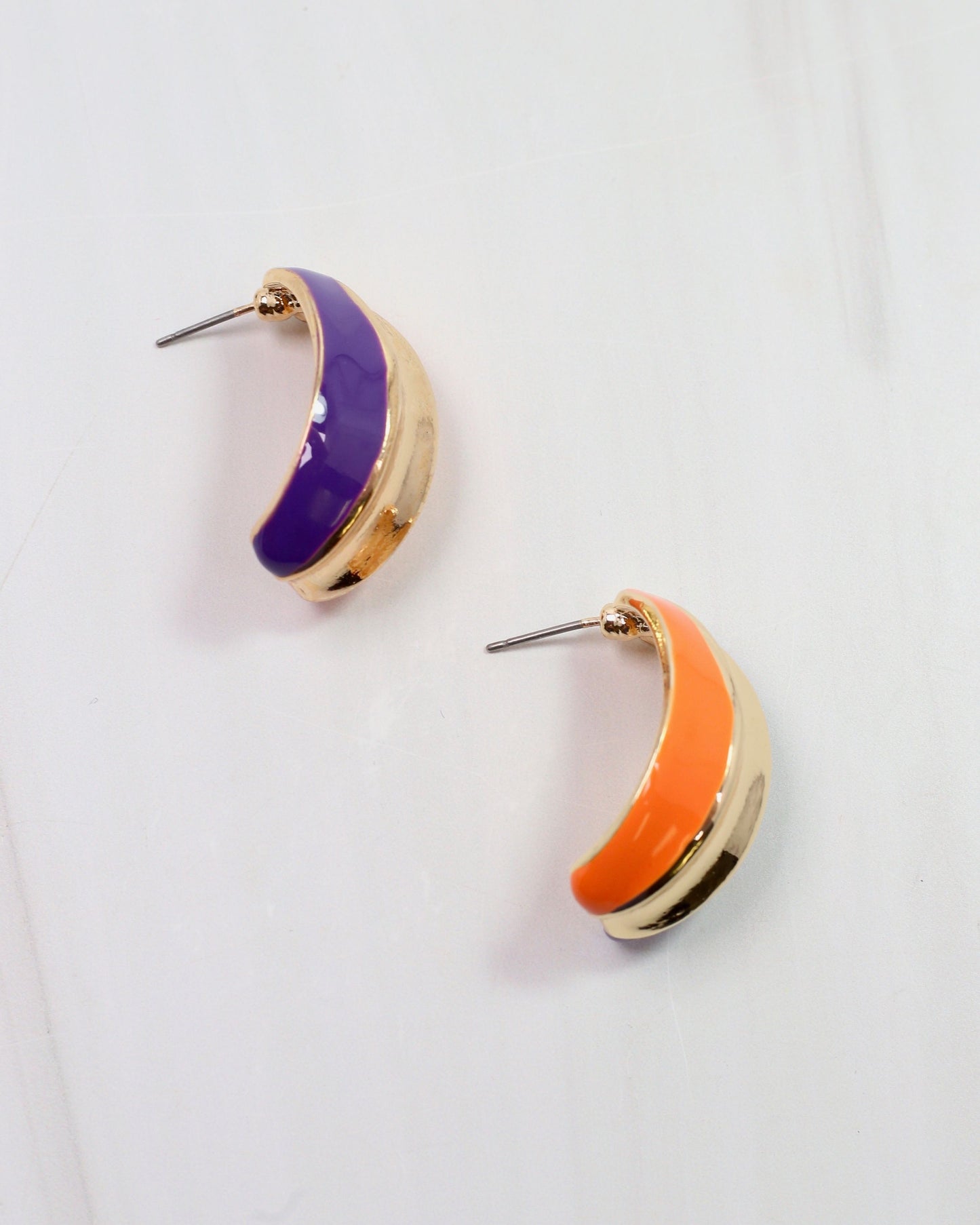 Penney Hoop Earring Orange Purple